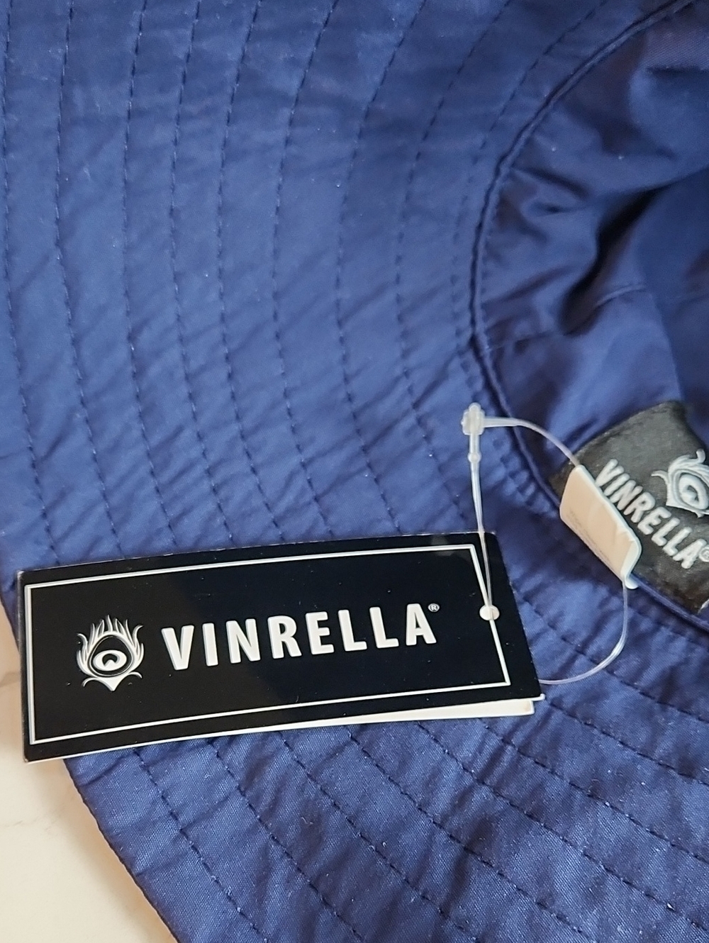 NWT Vinrella Matte Navy Rain & Sun Hat – Adjustable Belt Buckle, Wide Brim - Picture 4 of 5